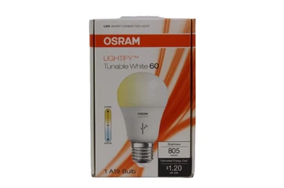 OSRAM LIGHTIFY A19 Tunable White 60 LED Smart Light Bulb 805 Lumens (1 Bulb) - Image 1 of 4
