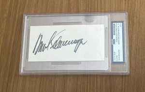 ARNOLD SCHWARZENEGGER SIGNED CUT AUTOGRAMM AUTO PSA DNA GEKAPSELT - Bild 1 von 2