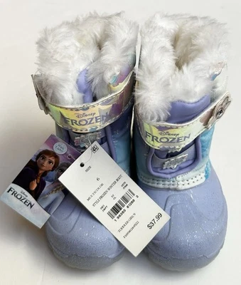 Disney FROZEN Elsa/Anna LIGHT-UP Botas de Invierno con Forro de Piel ~ Niño 6 ~ Nuevo con Etiquetas $38 Foto 1 de 4