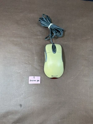 Microsoft intellimouse Optical USB corded Wheel Mouse White w Red Bottom - Image 1 of 4