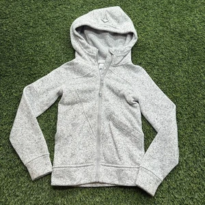 Ivivva Lululemon Hoodie Youth Kids Girls 6 Gray Grey Full Zip Pullover - Picture 1 of 7