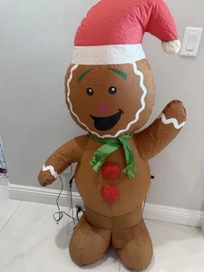 4 Fuß Lebkuchen Blow Up Weihnachten Airblown Dekoration Outdoor Hof Deko - Bild 1 von 5