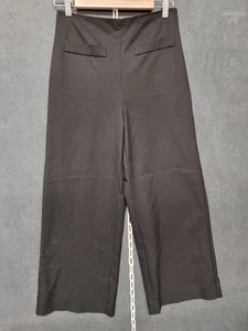 Seed Heritage Black Wide Leg Dress Pants Size 8 High Waist Tailored Trousers - Picture 1 of 11