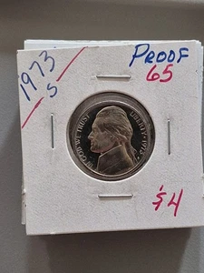 56! BU! 1973&4 S Proof Jefferson Nickel Coins. Beautiful Mint High Quality Coins - Picture 1 of 4