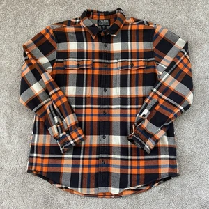 Filson Vintage Flanell Arbeitshemd XL schwarz blau Flamme kariert Blaze dick CC - Bild 1 von 15