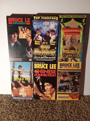Bruce Lee Kung Fu Martial Arts Karate VHS Tape Lot of 6 - Imagem 1 de 4