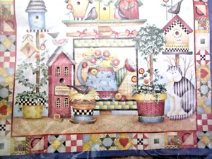 2004-Debbie Mumm "Home Sweet Home" Birdhouses Fleece Throw Blanket 53" x 64" NOS - Picture 1 of 4