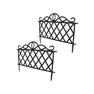 2x Fence Maintenance Plastic Garden Edging Plant Flower Border edging NEW - Picture 1 of 8