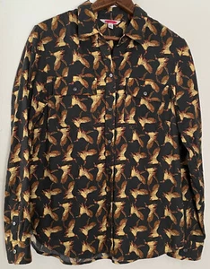 LL Bean Firma camicia leggera in flanella abbottonata 10 top anatra pollame - Foto 1 di 7