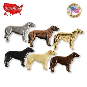 Pewter Labrador Retriever Lab Dog Lapel Pin or Fridge Magnet, D412F, Made in USA