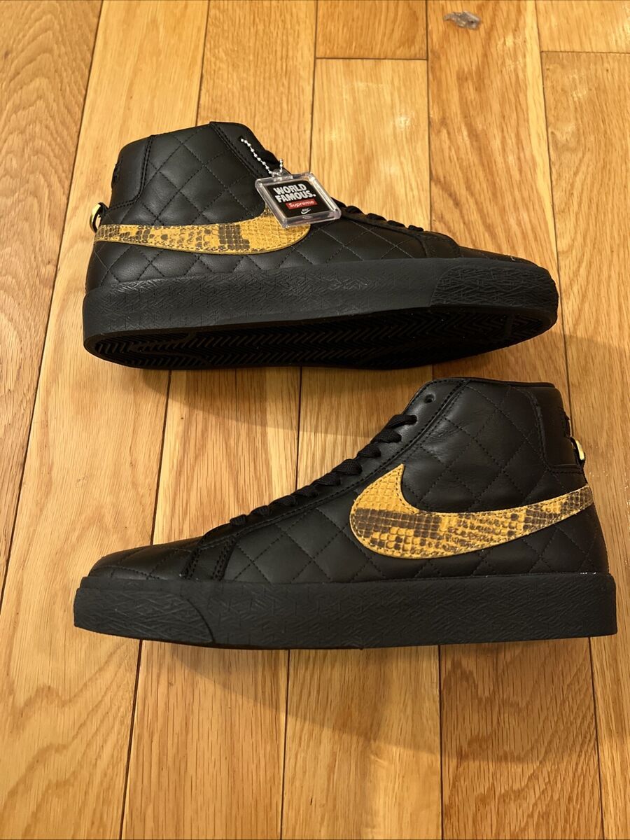 Nike Supreme x Zoom Blazer QS SB Mid Black Snakeskin for Nike Supreme x Zoom Blazer QS SB Mid Black Snakeskin for