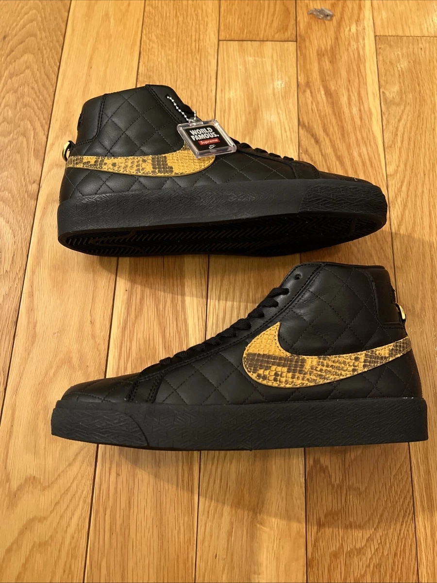 Nike Supreme x Zoom Blazer QS SB Mid Black Snakeskin | eBay
