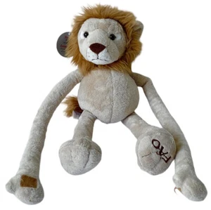 Tug a Lug Hanging Lion Plush FAO Schwarz Toys R Us Stuffed Pull Through Limbs - Imagen 1 de 15