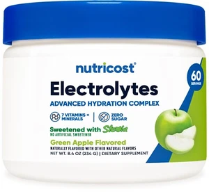 Nutricost Electrolyte Complex Drink Mix Powder (Green Apple, 60 Servings) - Picture 1 of 5