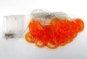 Halloween Battery Operated Jack O Lantern Pumpkin String Lights acrylic plastic - Picture 1 of 7