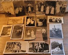 Vintage Antique Lot Of 39 Photos Couples Dates Family Babies Postcards Sepia B&W