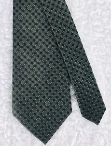 Covington Men's Neck Tie Green Squares 100% Silk Career - Picture 1 of 5