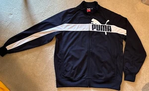 Puma Black/White Retro Track Jacket XL Athleisure Full Zip Sweatshirt - Picture 1 of 7