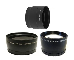 58mm Wide Angle and 2.2x Telephoto Lens for Canon PowerShot G15 G16 - Picture 1 of 9