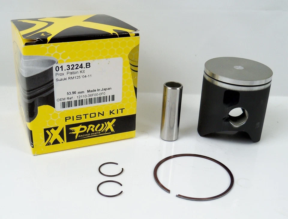 Piston Kit Suzuki RM125 2004-2008 ProX 01.3224.B 54mm STD Bore Molycoated Skirt - Image 1 of 1