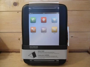 Moleskine Universal Hard Shell Travel Tablet case up to 11" - Black/Orange - Picture 1 of 12