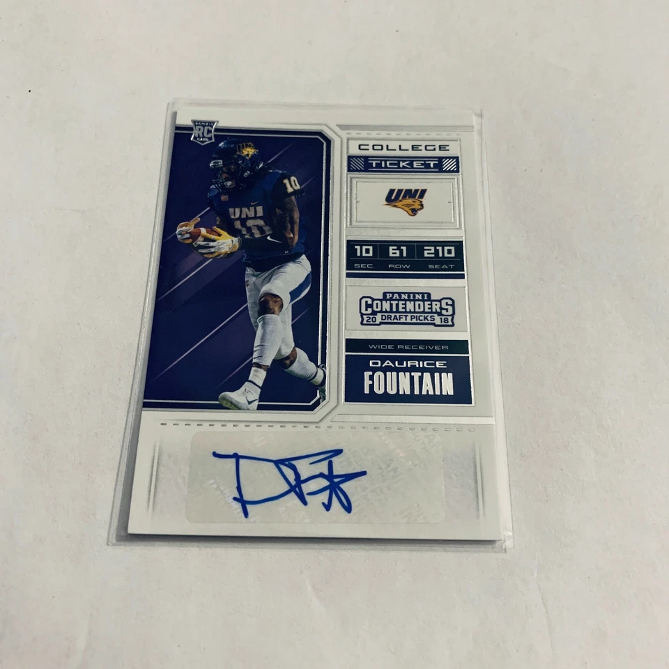 F80833  2018 Panini Contenders Draft Picks #290 Daurice Fountain AUTO RC - Image 1 of 1
