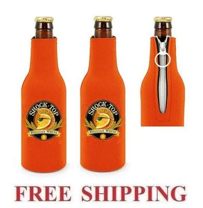 SHOCK TOP BELGIAN WHITE ALE 2 BEER BOTTLE COOLER COOZIE COOLIE KOOZIE HUGIE NEW - Foto 1 di 1