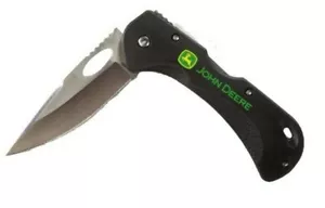 NEW John Deere Black Pocket Knife 4.5" Closed TY27276 - Picture 1 of 2