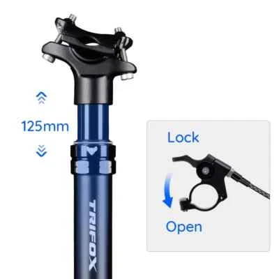 30.9-32.0mm Mountain Bike Wire Control Lift Seat Tube Internal Routing Seat Post - Image 1 of 4