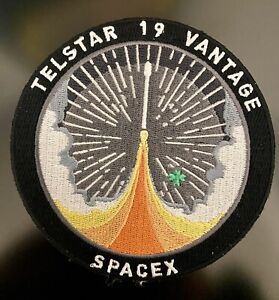 TELSTAR 19 VUE AUTHENTIQUE - SPACEX FALCON 9 lancement - PATCH DE MISSION SATELLITE