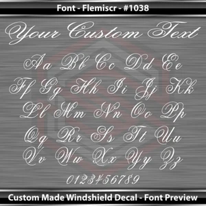 #1083 Custom Text Letters Personalized Decal Sticker Vinyl Windshield Window Car - Picture 1 of 9