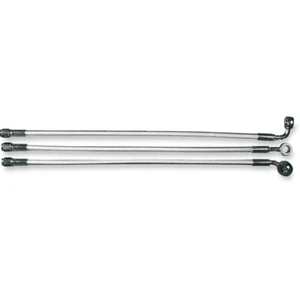 Magnum Front Brake Line - Non-ABS - Sterling Chromite - 10mm 180 Degree - 23" - Picture 1 of 1