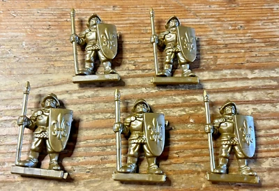Lionheart Replacement Gold Infantry Figures Lot of 5 Game Board Parts Pieces - Image 1 of 2