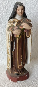 Vintage collectible plaster Holy figurine statue image of Saint Therese of the - Picture 1 of 7
