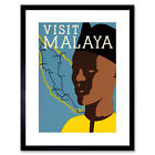Travel Malaya South Asia East Orient Kuala Lampur Advert Framed Print 12x16 Inch