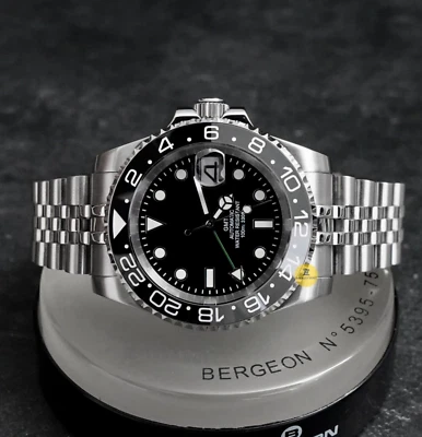 Custom Made Gray 40mm GMT Style Diver Mod Watch w/ NH34 Movement - Image 1 of 4