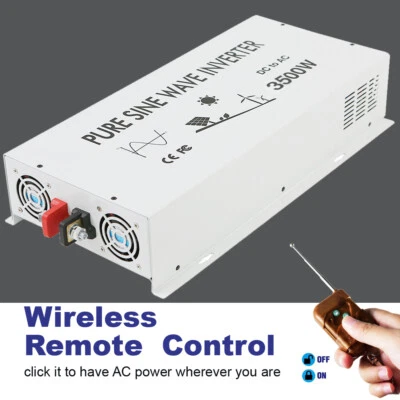 Pure Sine Wave Inverter 5000W 24V to 230V 240V Off Grid System Car Remote Switch - Image 1 of 4