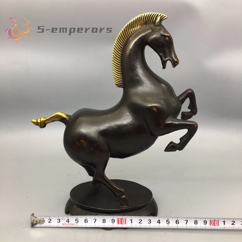 马中国风铜制雕像、雕像| eBay