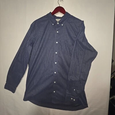 L.L. Bean XL Tall Button-Up Shirt Blue Stripe Slightly Fitted Stretch Long Sleev - Image 1 of 4