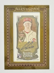 2024 Allen & Ginter Andrew Abbott RC Autograph Framed Baseball Card - Picture 1 of 2