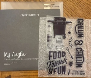 CTMH C1783 BBQ Grillin' & Chillin' Grill food fun stamp outdoor party *NEW* - Picture 1 of 3