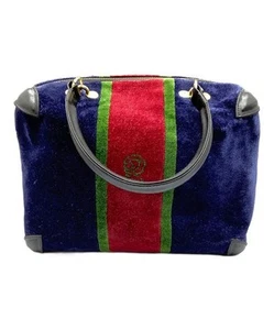 Roberta di camerino Suede Handbags Navy x Red x Green - Picture 1 of 10