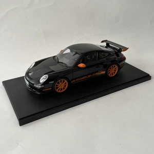 AUTOart 1/18 Porsche 911 997 GT3 RS Negro/Naranja RARO DISTRIBUIDOR EDICIÓN MUSEO - Imagen 1 de 16
