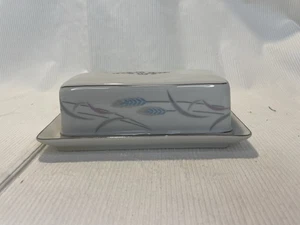 Vintage Valmont China Royal Wheat Covered Butter Dish With Lid Made In Japan - Picture 1 of 7