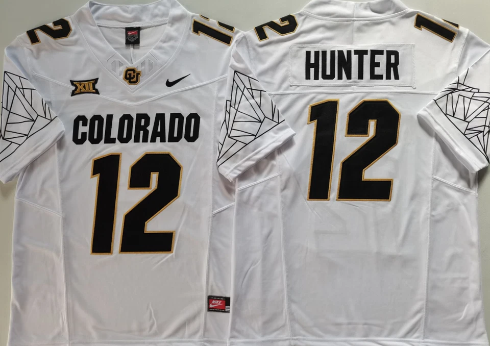 Travis Hunter Stitched Colorado Buffaloes #12 White Jersey Heisman HOT FAST SHIP - Image 1 of 1