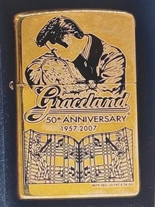 SUPER RARE: Elvis 50th Anniversary Graceland Zippo Lighter 5000 MADE *NR AS NEW* - Bild 1 von 6