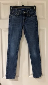 Old Navy Skinny Jeans Girls Size 10 Dark Blue Wash/Adjustable - Picture 1 of 12