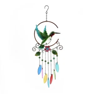 Wind Chimes Hummingbird, Garden Glass Colorful Wind Chimes for Home, Party, F... - Picture 1 of 9