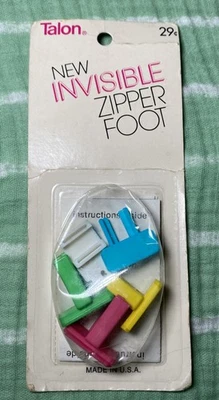 Vintage New NOS Talon Invisible Zipper Foot Made USA Art Sewing Applicator #805 - Image 1 of 3