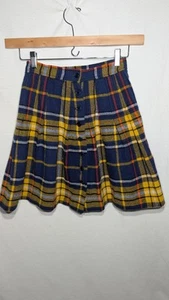 Glenbrook Jr VTG Tartan Plaid Pleated Wool Blend Skirt Kilt Academia Girls Sz 10 - Picture 1 of 5